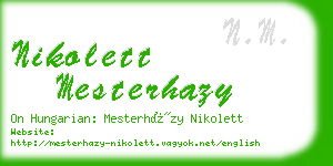 nikolett mesterhazy business card